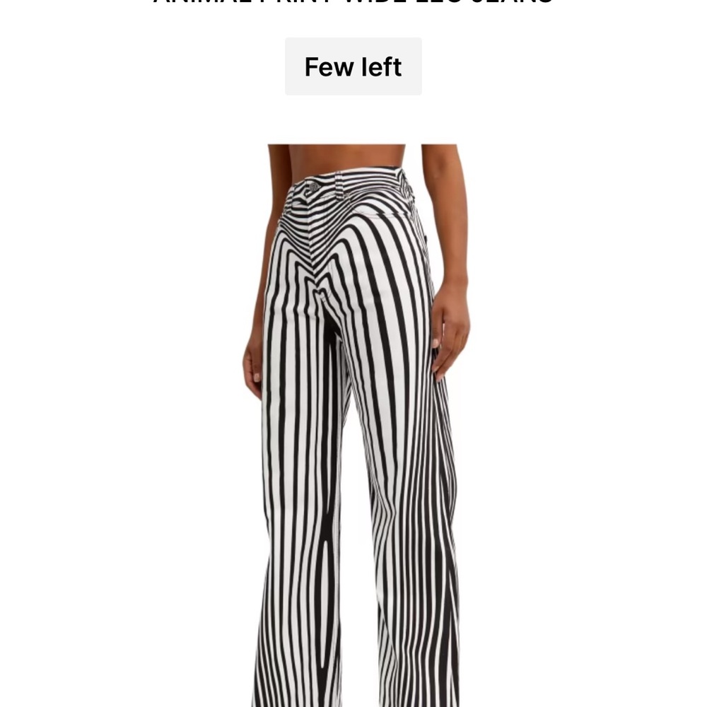 Jean Paul Gaultier Black and White Wide Leg Pants